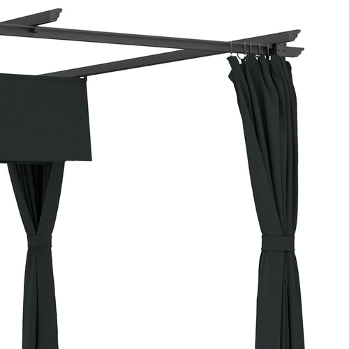 10' x 13' Pergola, Retractable Canopy, UPF30+ Sun Shade, Garden, Backyard