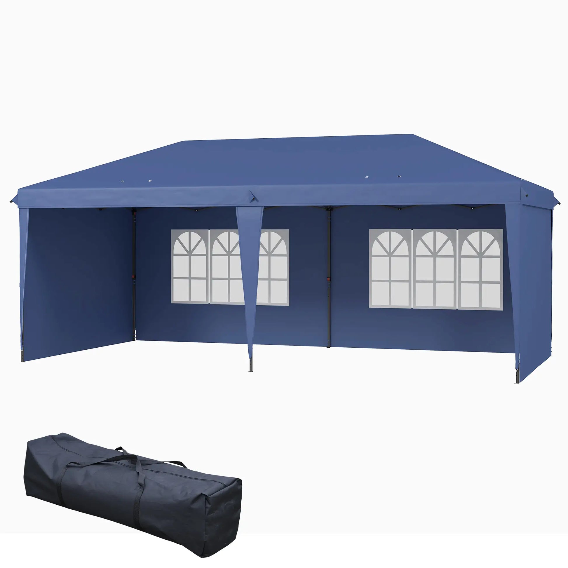 10' x 20' Pop Up Canopy Tent, Instant Shelter, Blue Pop Up Canopies Blue at Gallery Canada