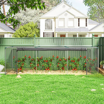 Galvanized Steel Crop Cage, Plant Protection Tent, 12' x 4', Black Crop Cage at Gallery Canada