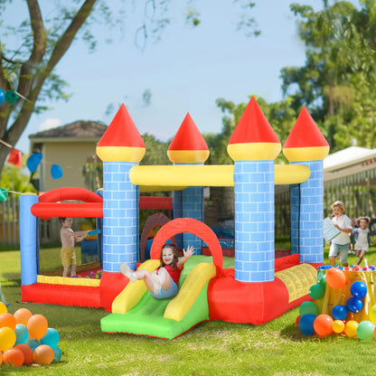 9.2 x 9.5FT Inflatable Bounce House, 4 in 1 With Trampoline, Slide, Pool Inflatables at Gallery Canada