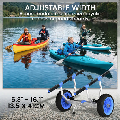 Kayak Cart Dolly, Adjustable Width, Sky Blue Kayak Carts at Gallery Canada