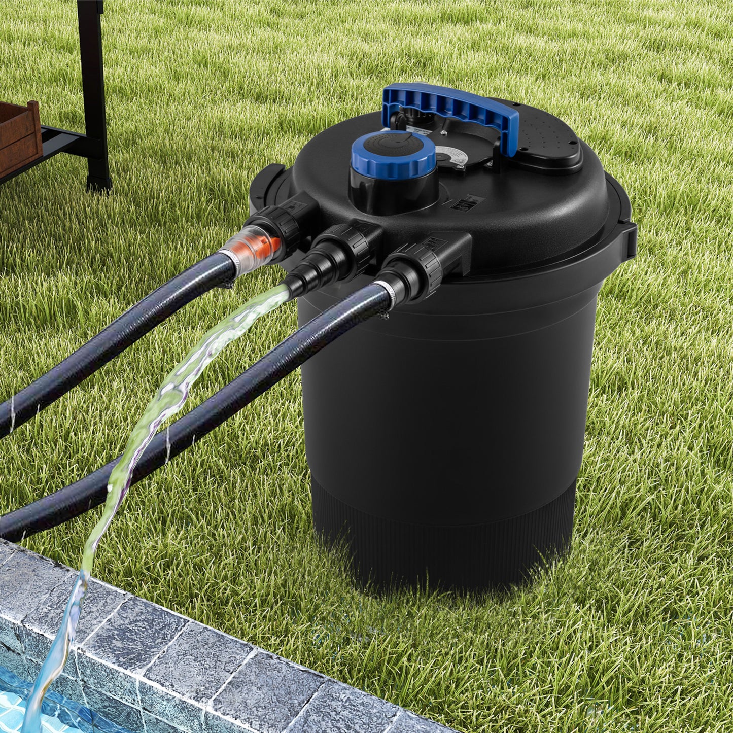 4000 Gallon Pond Pressure Bio Filter With 13W UV Light