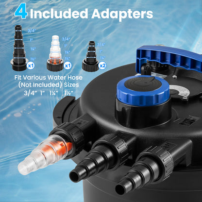 4000 Gallon Pond Pressure Bio Filter With 13W UV Light