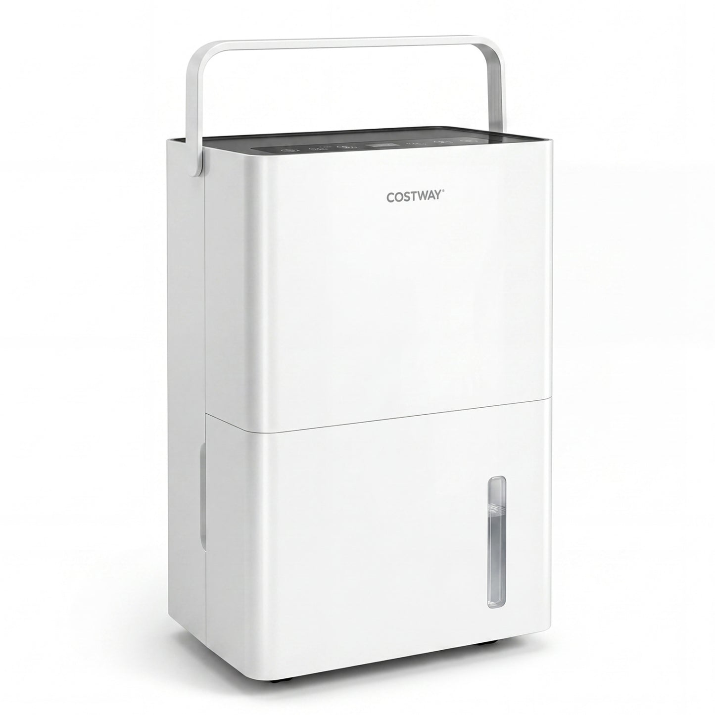 4000 Sq.Ft 80 Pint Compressor Dehumidifier with Drain HoseSmart Humidity Control and Child Lock, White