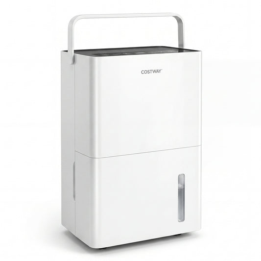 4000 Sq.Ft 80 Pint Compressor Dehumidifier with Drain HoseSmart Humidity Control and Child Lock, White Dehumidifiers White at Gallery Canada