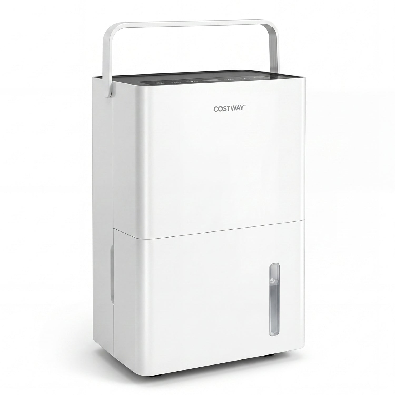 4000 Sq.Ft 80 Pint Compressor Dehumidifier with Drain HoseSmart Humidity Control and Child Lock, White Dehumidifiers White at Gallery Canada