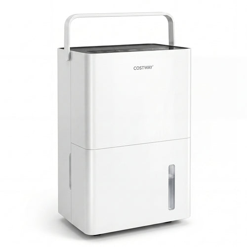 4000 Sq.Ft 80 Pint Compressor Dehumidifier with Drain HoseSmart Humidity Control and Child Lock, White