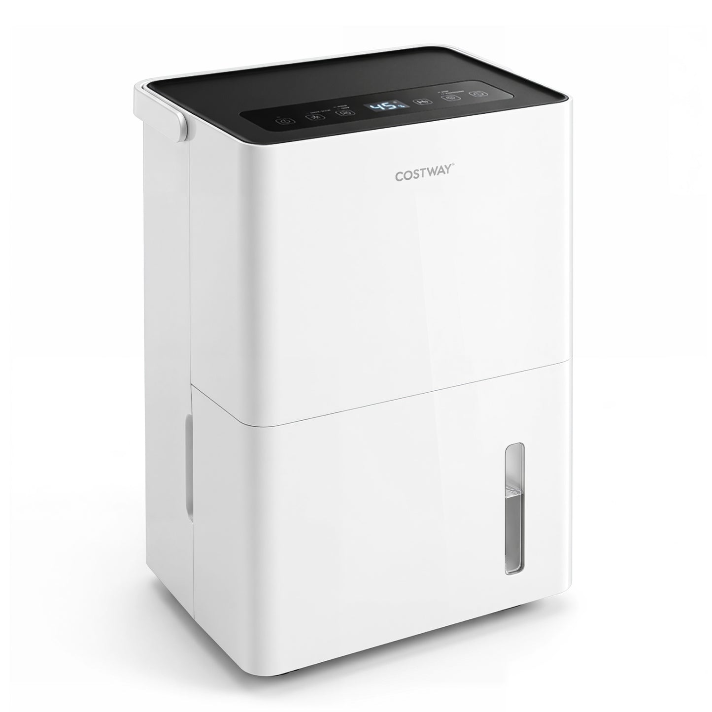 4000 Sq.Ft 80 Pint Compressor Dehumidifier with Drain HoseSmart Humidity Control and Child Lock, White