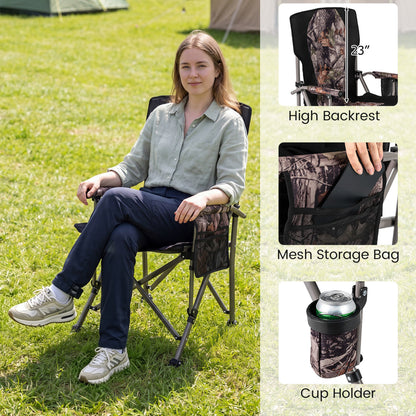 400 LBS Folding Camping Chair With Covers, Black Camping Furniture at Gallery Canada