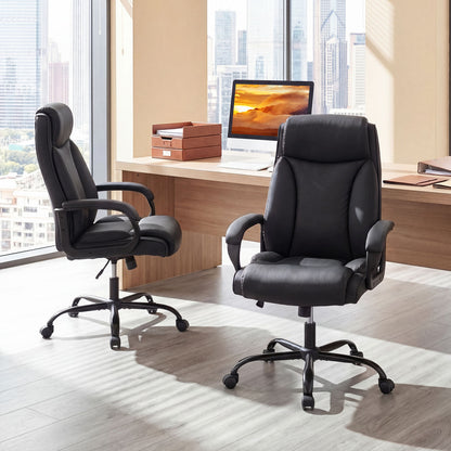 400 Pounds Adjustable High Back Leather Office Chair Big and Tall Chairs at Gallery Canada
