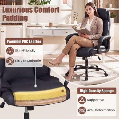 400 Pounds Adjustable High Back Leather Office Chair Big and Tall Chairs at Gallery Canada