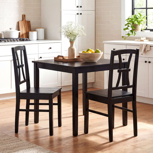 Set of 2 Dining Chairs, 400 lbs, Black
