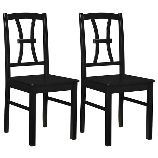 Set of 2 Dining Chairs, 400 lbs, Black Dining Chairs Black at Gallery Canada
