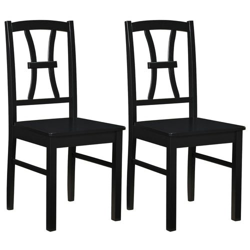 Set of 2 Dining Chairs, 400 lbs, Black