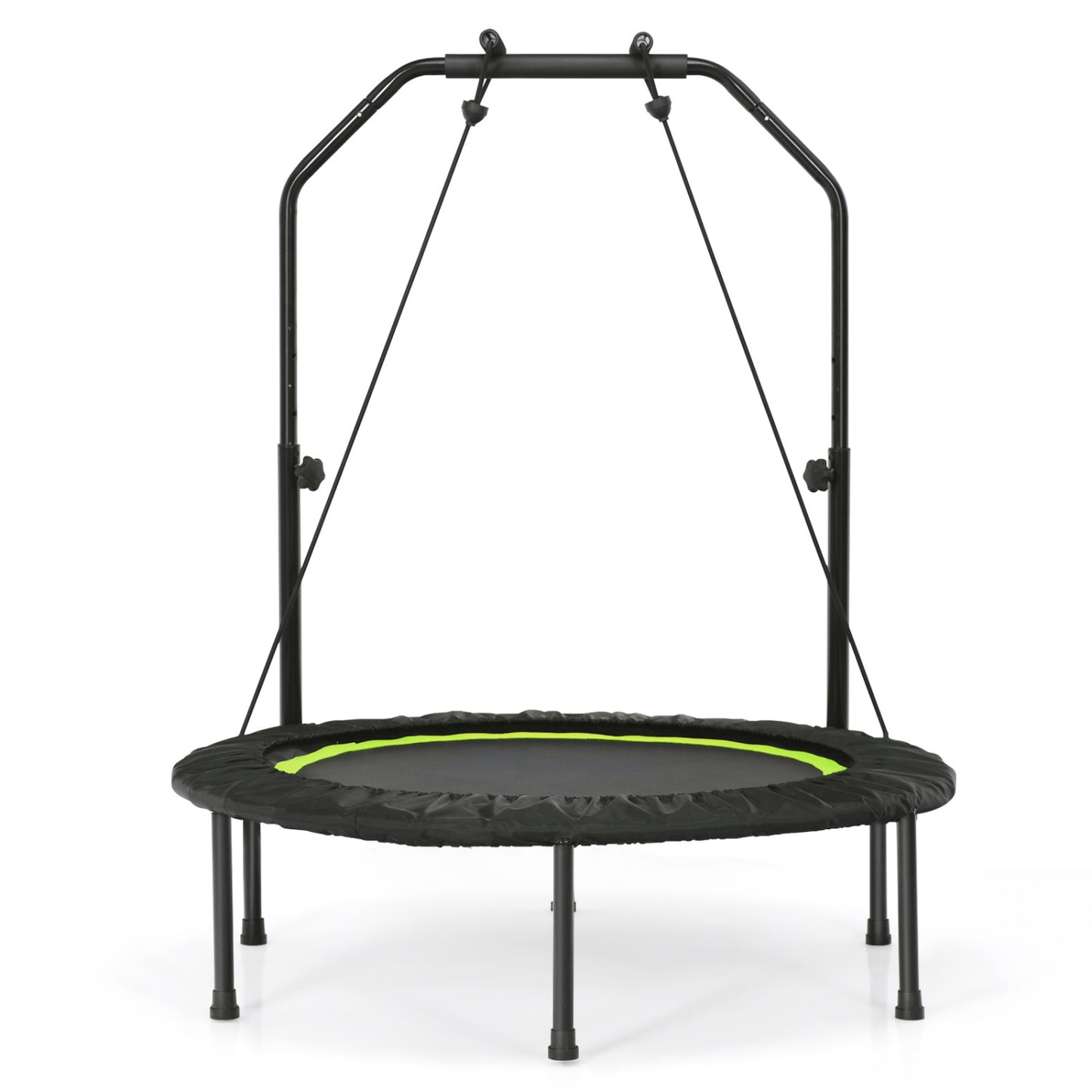 Trampoline de fitness de 40 pouces pour adultes avec bandes de résistance, vert