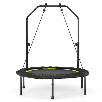 Trampoline de fitness de 40 pouces pour adultes avec bandes de résistance, vert
