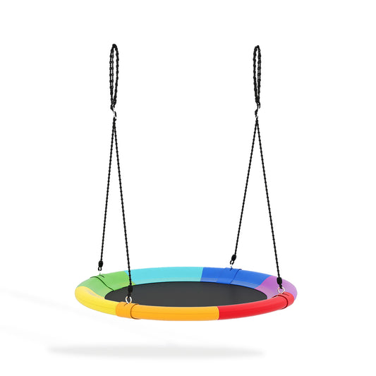 40 Inch Flying Saucer Tree Swing, Outdoor Kids Play, Multicolor Swing & Playsets Multicolor at Gallery Canada
