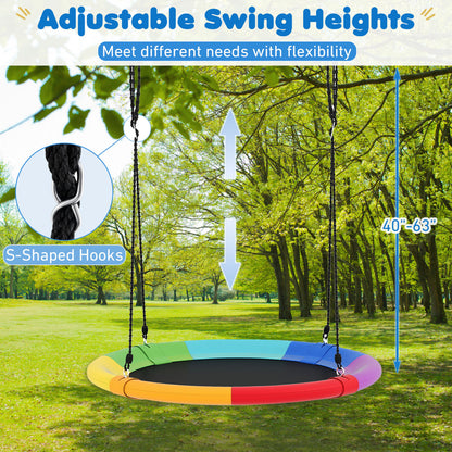 40 Inch Flying Saucer Tree Swing, Outdoor Kids Play, Multicolor Swing & Playsets at Gallery Canada