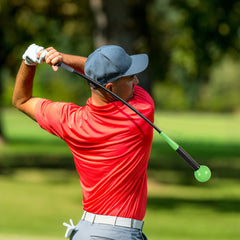 40 Inch Golf Swing Trainer Aid with Weighted Head for Grip  Rhythm  Balance, Green