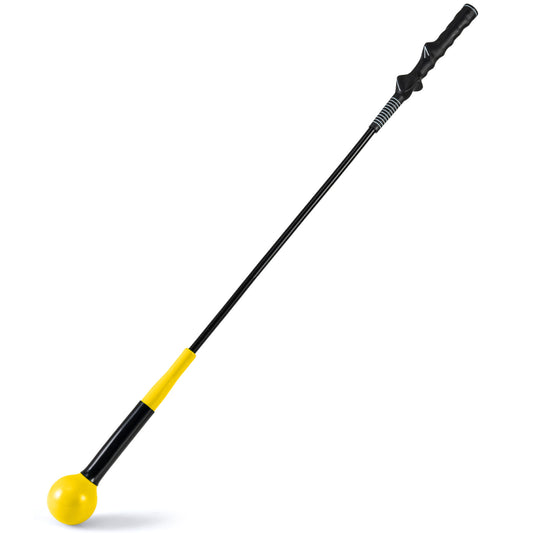 40 Inch Golf Swing Trainer Aid with Weighted Head for Grip Rhythm Balance, Yellow Golf Yellow at Gallery Canada
