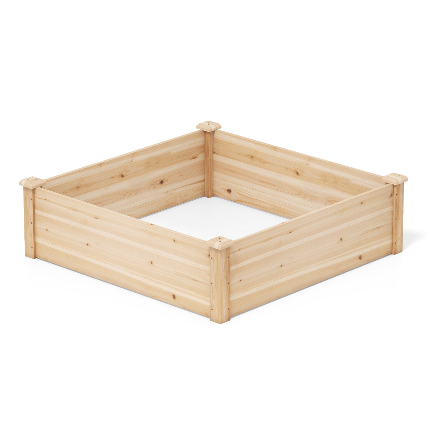 40" x 40" Outdoor Wood Raised Garden Bed, Natural