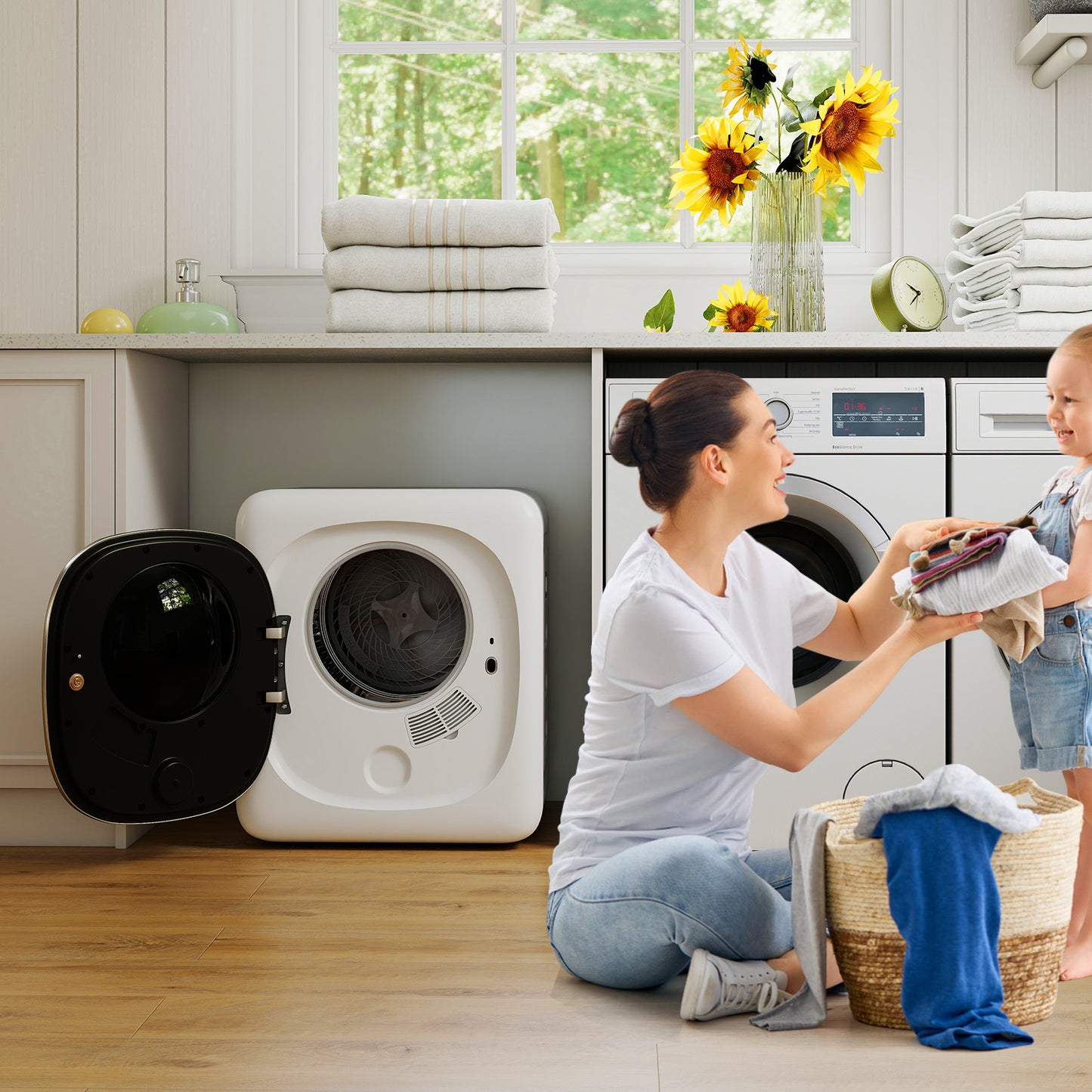 Portable Clothes Dryer Compact Drying Machine with Stainless Steel Tub Dryers at Gallery Canada