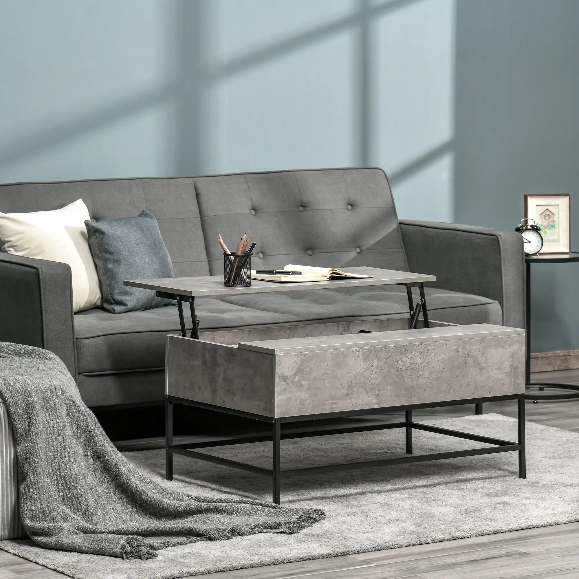 Lift Top Coffee Table, Hidden Storage, Living Room, Grey Coffee Tables at Gallery Canada