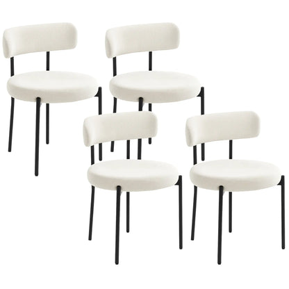 4 Kitchen Chairs, Modern Dining, Corduroy Upholstery, Steel Legs, Beige Dining Chairs at Gallery Canada
