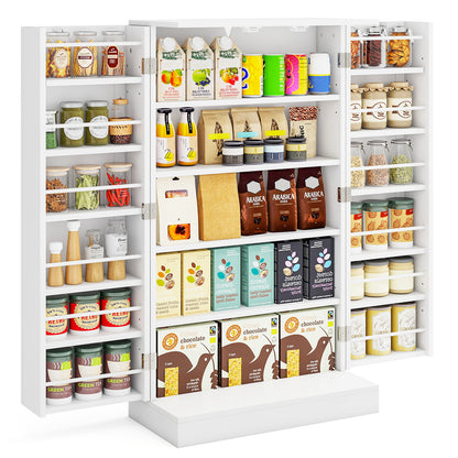 41 Inch Pantry Cabinet, Kitchen Storage Cabinet With Doors And Shelves, White Sideboards Cabinets & Buffets at Gallery Canada