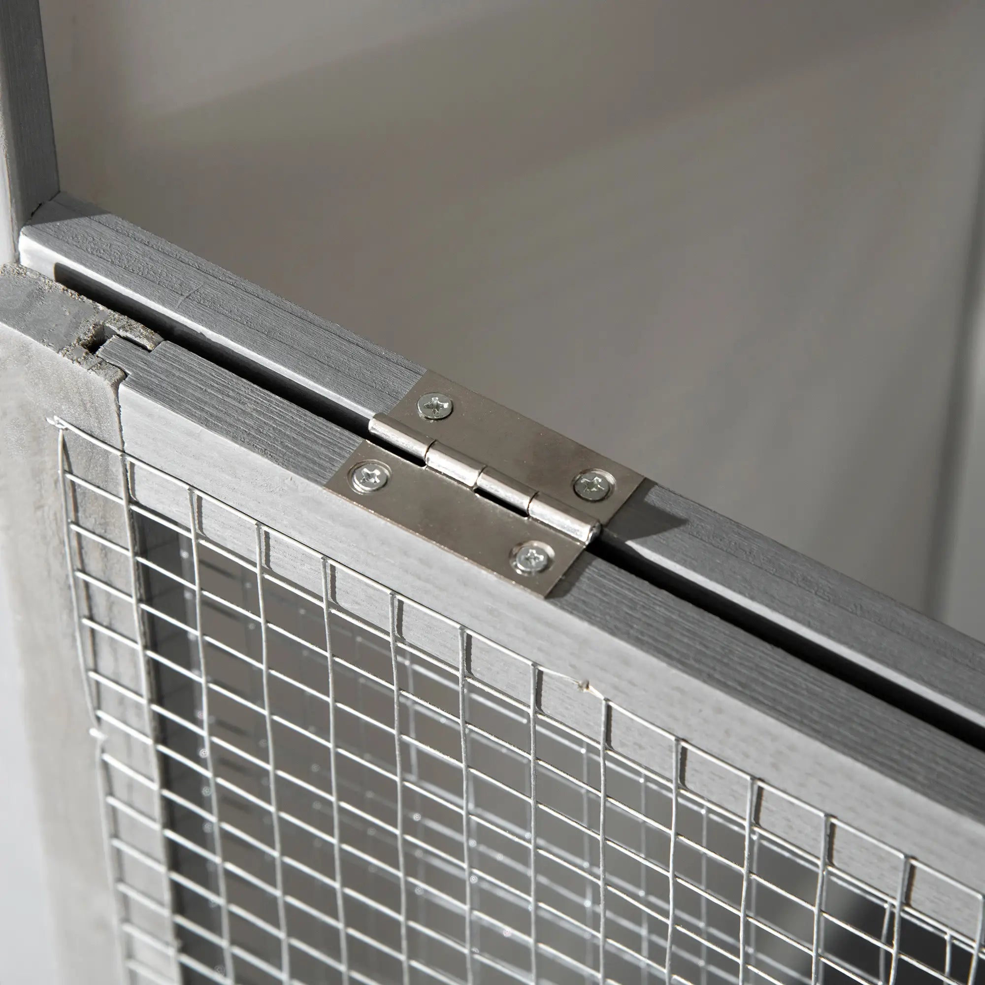 Wooden Bird Aviary Parrot Cage, Removable Tray, 2 Doors, 4 Perches, Light Grey Bird Cages at Gallery Canada