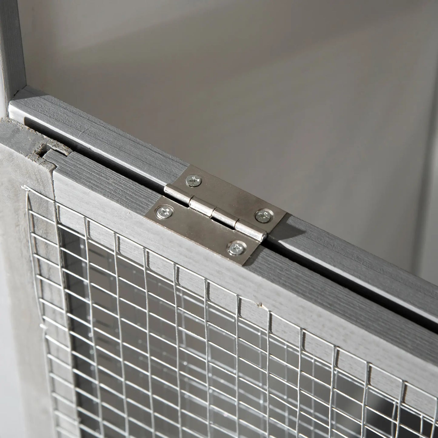 Wooden Bird Aviary Parrot Cage, Removable Tray, 2 Doors, 4 Perches, Light Grey Bird Cages at Gallery Canada