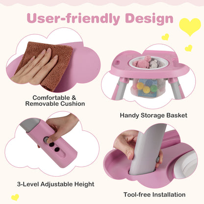 16-in-1 Baby High Chair with Activity Center and Booster Seat for Babies and Toddlers, Pink High Chairs at Gallery Canada