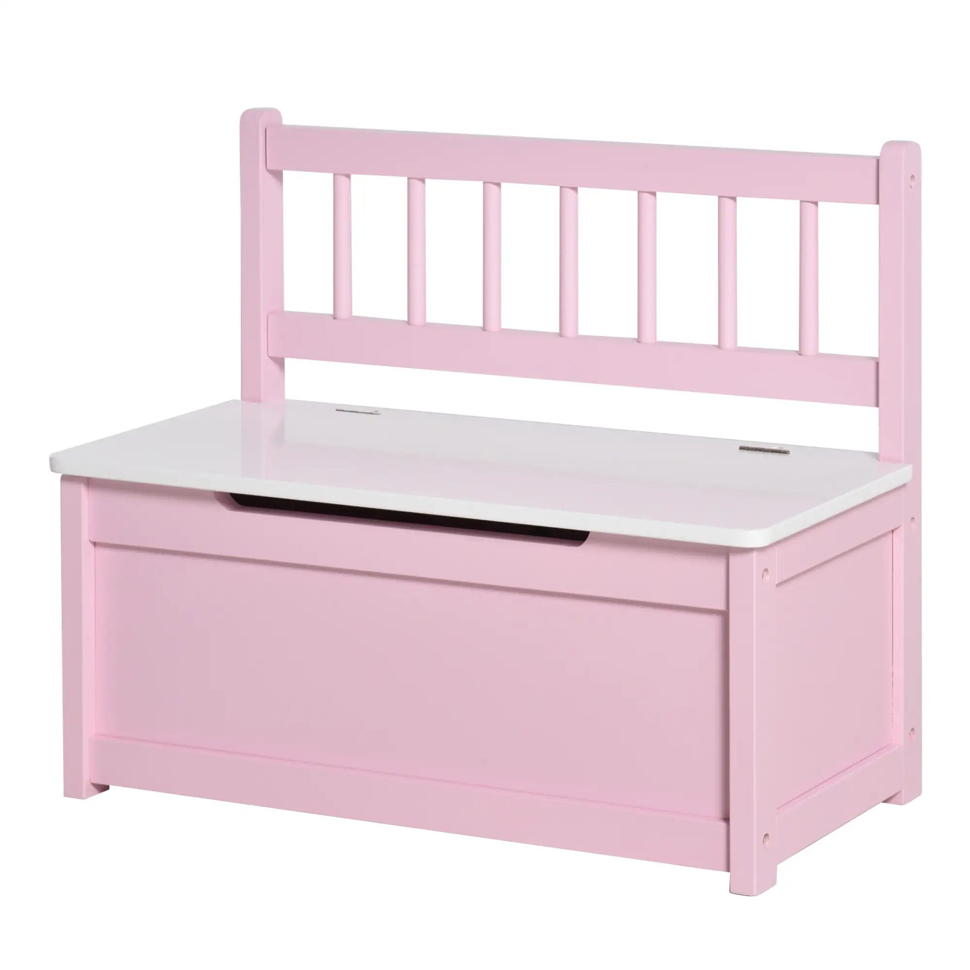 2-in-1 Wooden Kids Toy Box, Storage Bench Seat, Pink Baby & Kids Storage at Gallery Canada