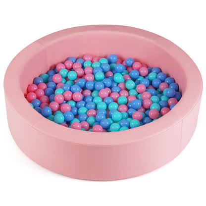 42.5 Inch Round Foam Ball Pit, Washable PU Cover, Pink Climbers & Slides Pink at Gallery Canada
