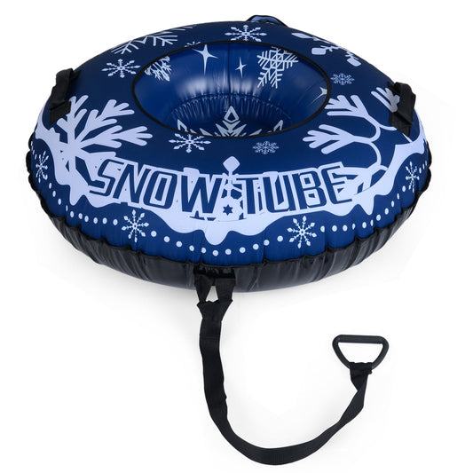 42" Heavy-duty Inflatable Snow Tube with Detachable Tow Strap, Blue Winter Sports & Activities Blue at Gallery Canada