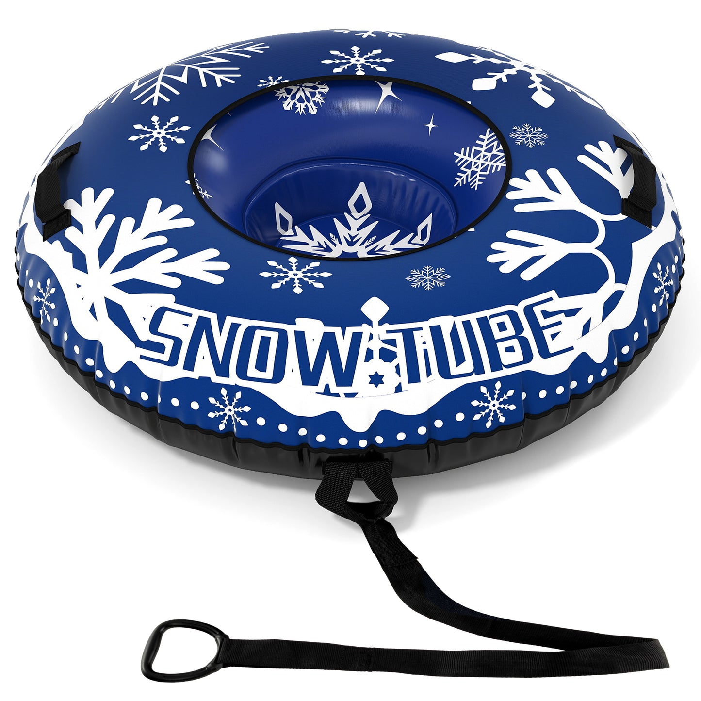 42" Heavy-duty Inflatable Snow Tube with Detachable Tow Strap, Blue Winter Sports & Activities at Gallery Canada
