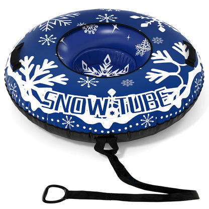 42" Heavy-duty Inflatable Snow Tube with Detachable Tow Strap, Blue Winter Sports & Activities at Gallery Canada