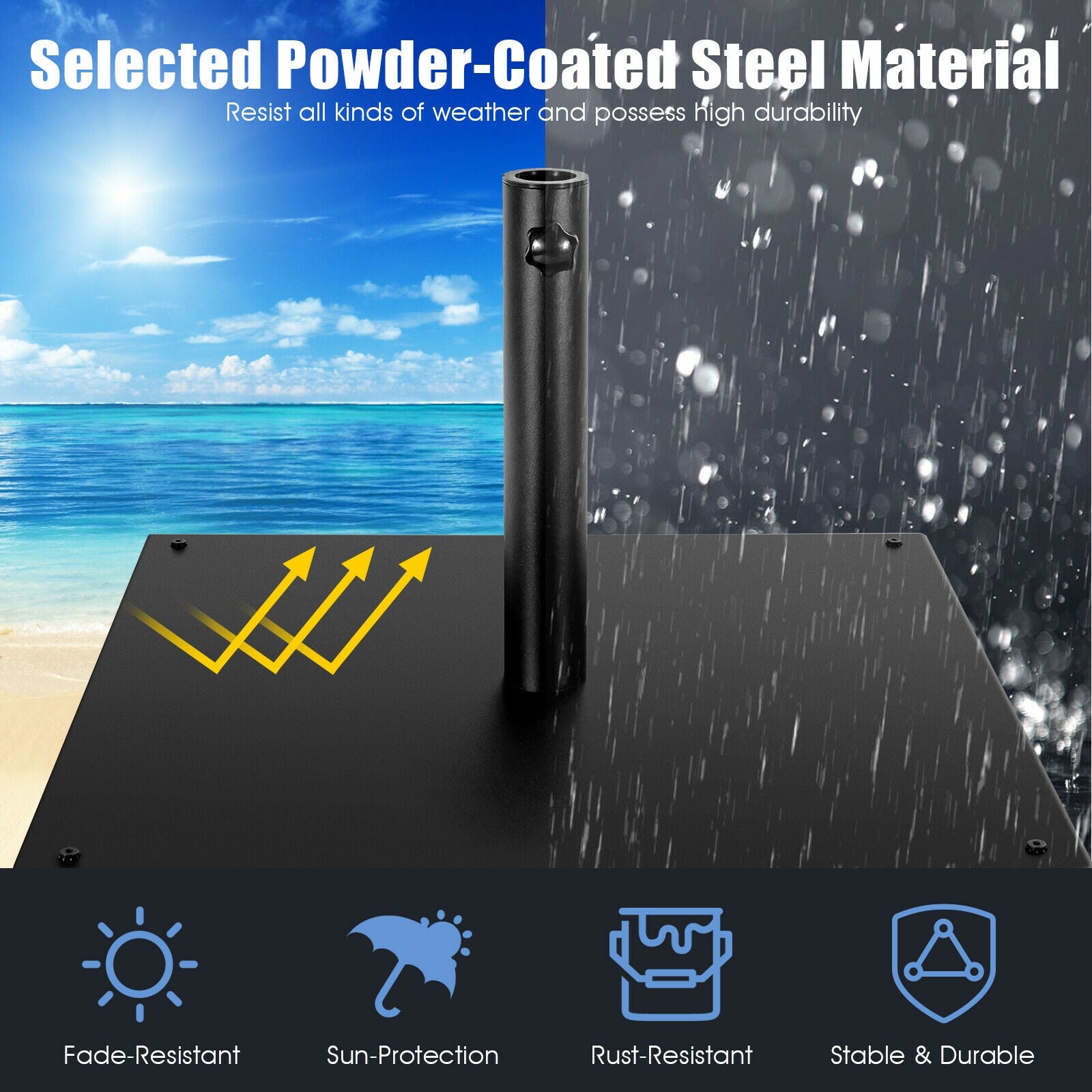 42 Lbs Weighted 25 Inch Square Patio Umbrella Base Outdoor Umbrella Bases at Gallery Canada
