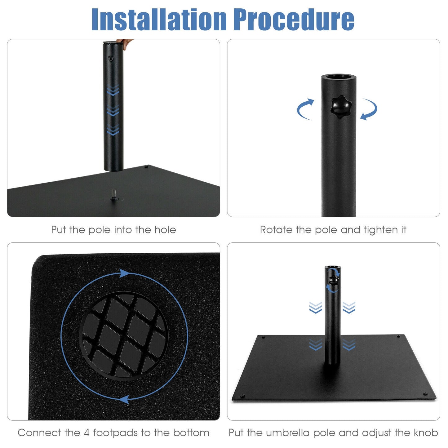 42 Lbs Weighted 25 Inch Square Patio Umbrella Base Outdoor Umbrella Bases at Gallery Canada