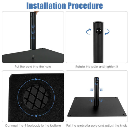 42 Lbs Weighted 25 Inch Square Patio Umbrella Base Outdoor Umbrella Bases at Gallery Canada