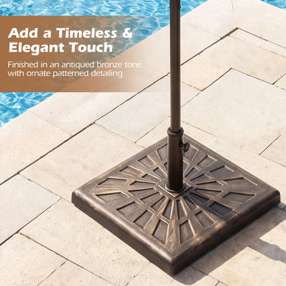 Base de parasol lestée de 42 LBS, bronze