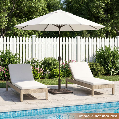 Base de parasol lestée de 42 LBS, bronze