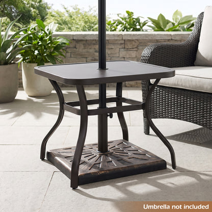 Base de parasol lestée de 42 LBS, bronze