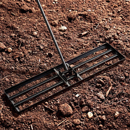 42 x 10 Inch Lawn Leveling Rake, Ergonomic Handle, Black Lawn Care Tools at Gallery Canada
