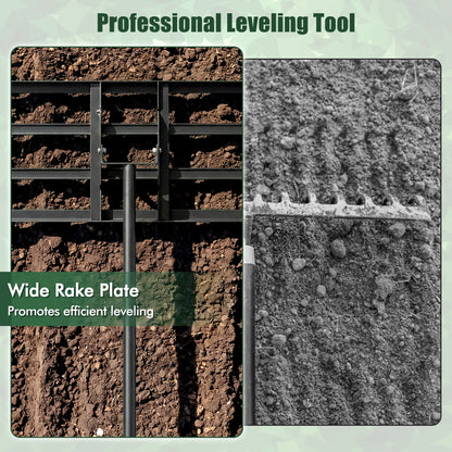 42 x 10 Inch Lawn Leveling Rake, Ergonomic Handle, Black Lawn Care Tools at Gallery Canada