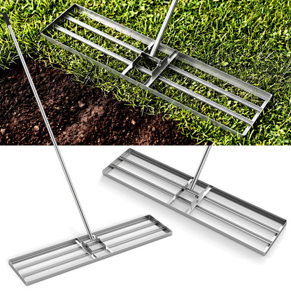 42 x 10 Inch Lawn Leveling Rake, Ergonomic Handle, Silver Lawn Care Tools at Gallery Canada