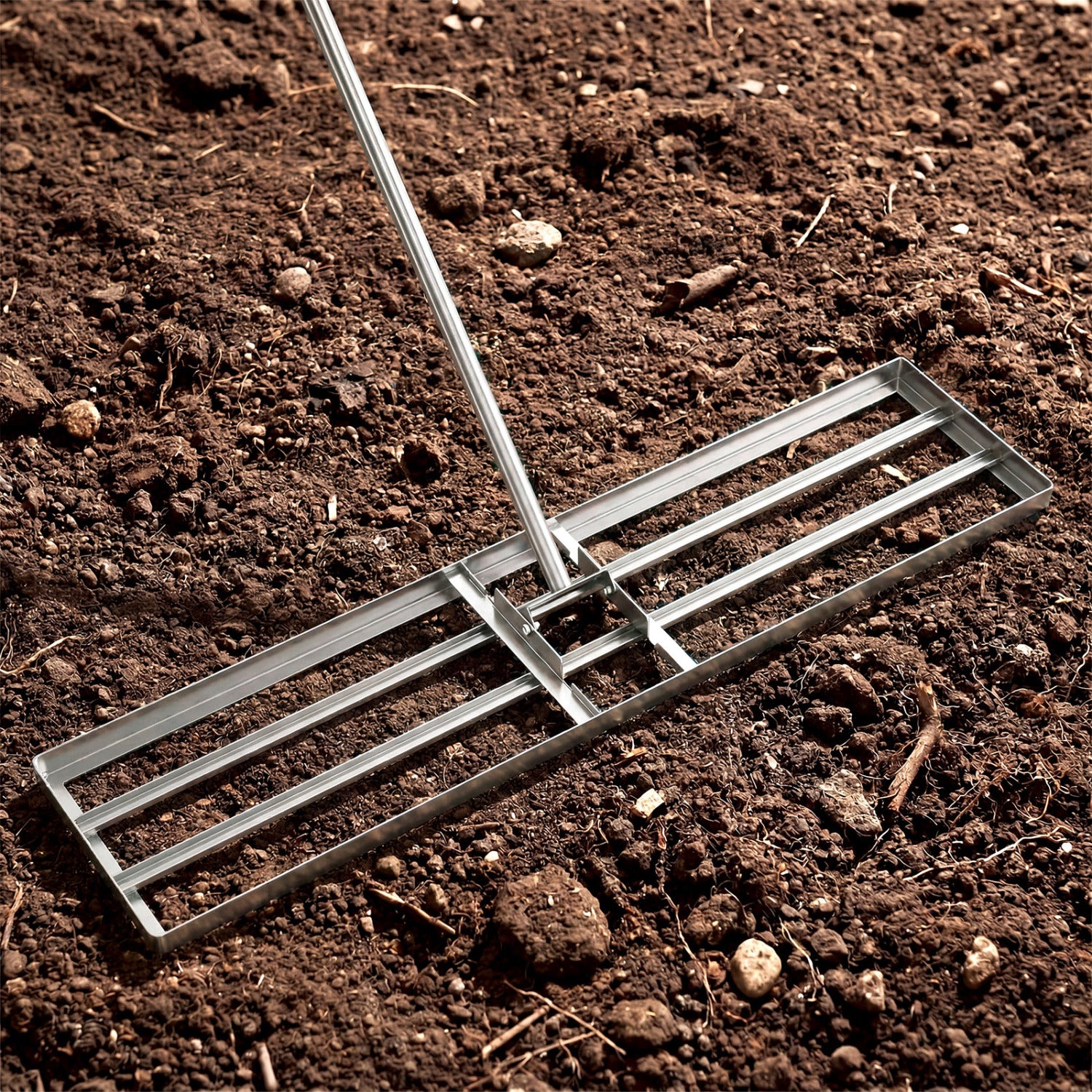 42 x 10 Inch Lawn Leveling Rake, Ergonomic Handle, Silver Lawn Care Tools at Gallery Canada