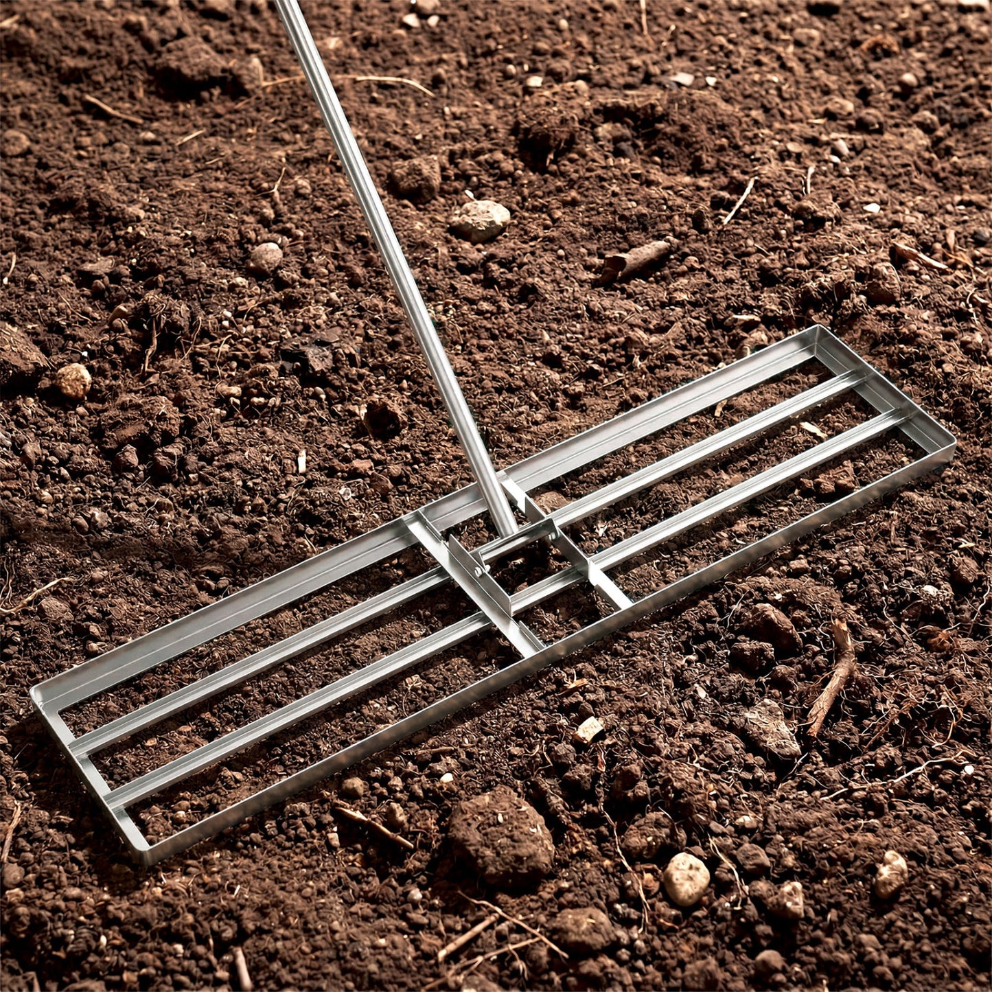 42 x 10 Inch Lawn Leveling Rake, Ergonomic Handle, Silver Lawn Care Tools at Gallery Canada