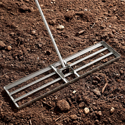 42 x 10 Inch Lawn Leveling Rake, Ergonomic Handle, Silver Lawn Care Tools at Gallery Canada