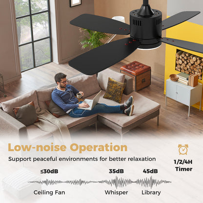 42inch Ceiling Fan with Light and Remote 3CCT LED with Memory 4H Timer 6 Speeds, Black Ceiling Fans at Gallery Canada